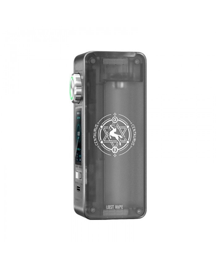 Lost Vape Centaurus N100 Mod, gri, şeffaf gövde, elektronik sigara